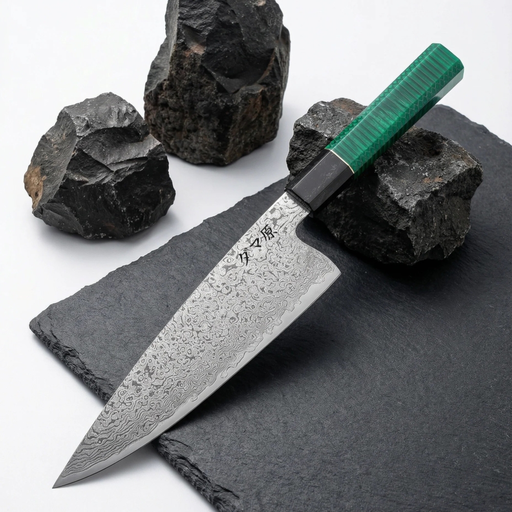Couteau-japonais-HM10-gyuto-damas-origin-1 Gyuto Knife - Hikari Series