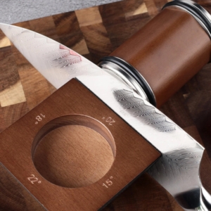 Magnetic Rolling Knife Sharpener - Beech Wood