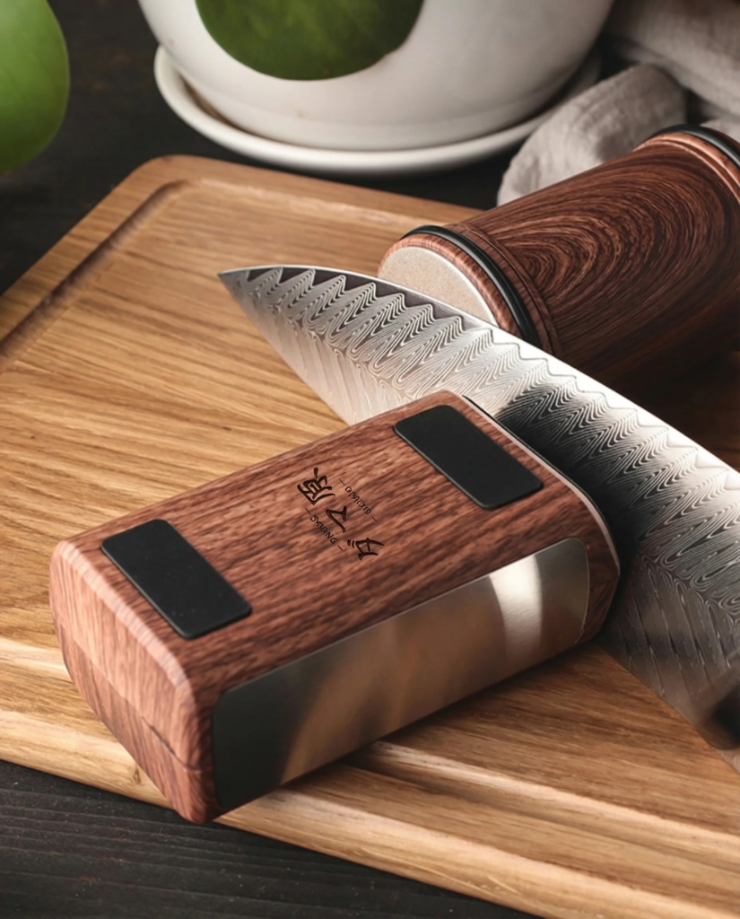 Magnetic Rolling Knife Sharpener - Walnut