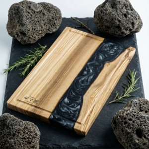 Artisan Cutting Board – Resin & Olive Wood
