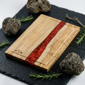 Artisan Cutting Board – Resin & Olive Wood
