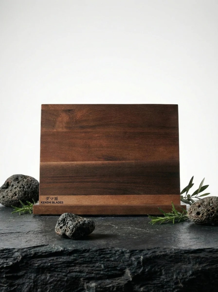 Natural Acacia Wood Magnetic Knife Stand