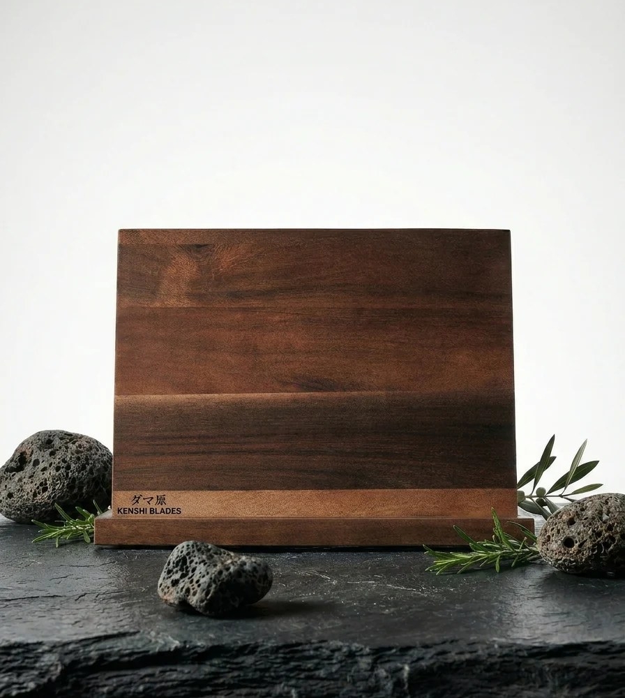 Natural Acacia Wood Magnetic Knife Stand