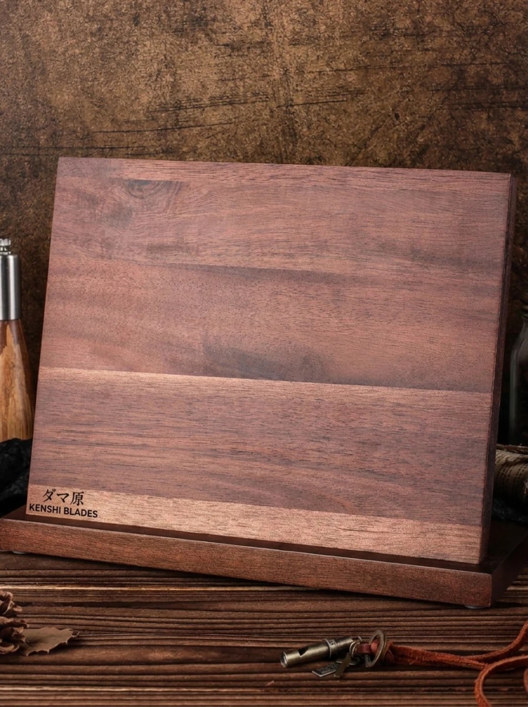 Natural Acacia Wood Magnetic Knife Stand
