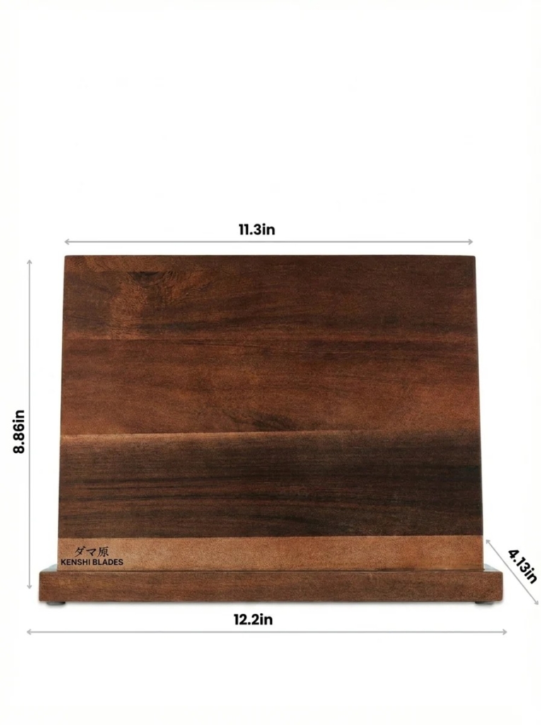 Natural Acacia Wood Magnetic Knife Stand