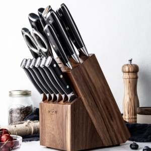14-Slot Knife Block - Rubberwood