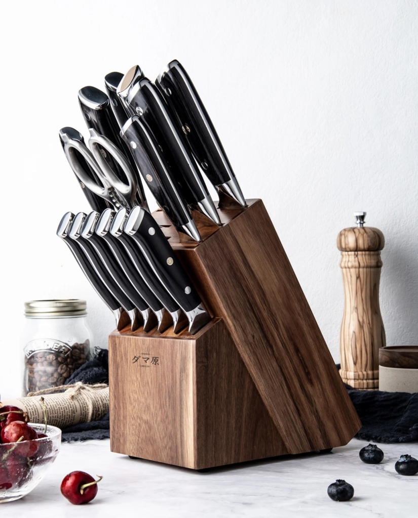14-Slot Knife Block - Rubberwood