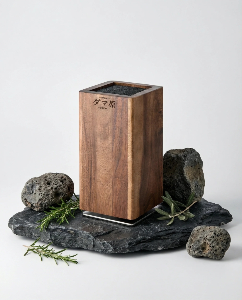 Rotating Magnetic Knife Block - Acacia Wood